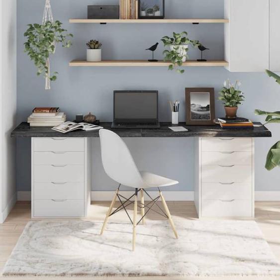 vidaXL Dessus de table marron foncé bois chêne massif traité 3156458