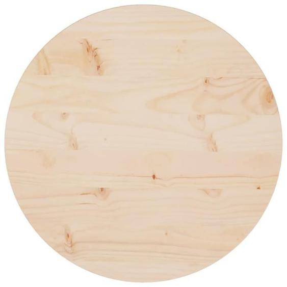 vidaXL Dessus de table Ø50x2,5 cm Bois de pin massif 813646