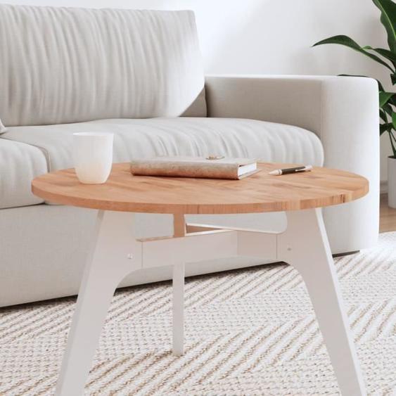 vidaXL Dessus de table Ø60x1,5 cm rond bois massif de hêtre 355930