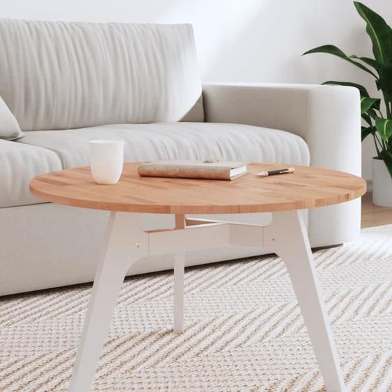 vidaXL Dessus de table Ø70x1,5 cm rond bois massif de hêtre 355931