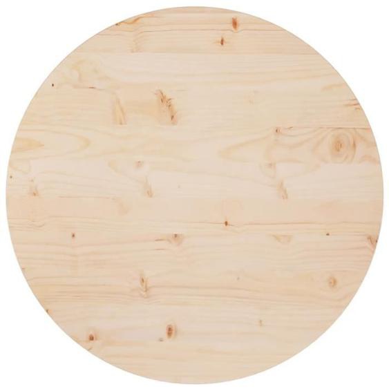 vidaXL Dessus de table Ø70x2,5 cm Bois de pin massif 813648