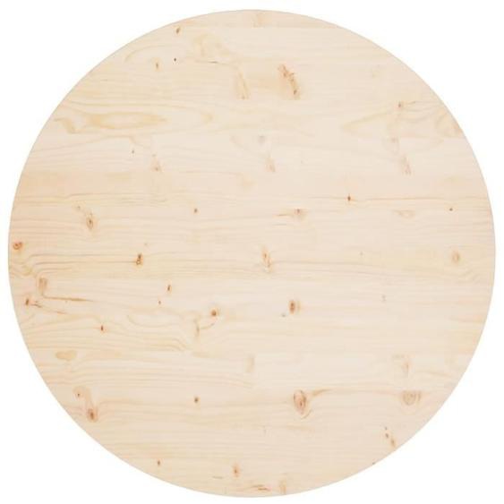vidaXL Dessus de table Ø90x2,5 cm Bois de pin massif  813650
