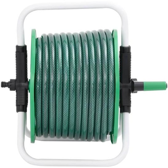 vidaXL Dévidoir de tuyau sur pied avec kit de raccordement de tuyau 0,75 20m