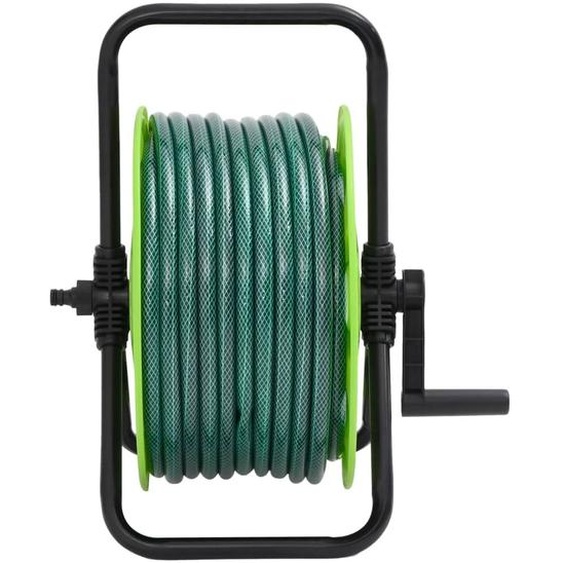 vidaXL Dévidoir de tuyau sur pied avec kit de raccordement de tuyau 0,75 20m