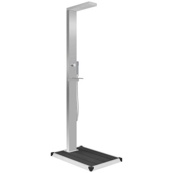 vidaXL Douche de jardin avec élément de sol WPC acier inoxydable