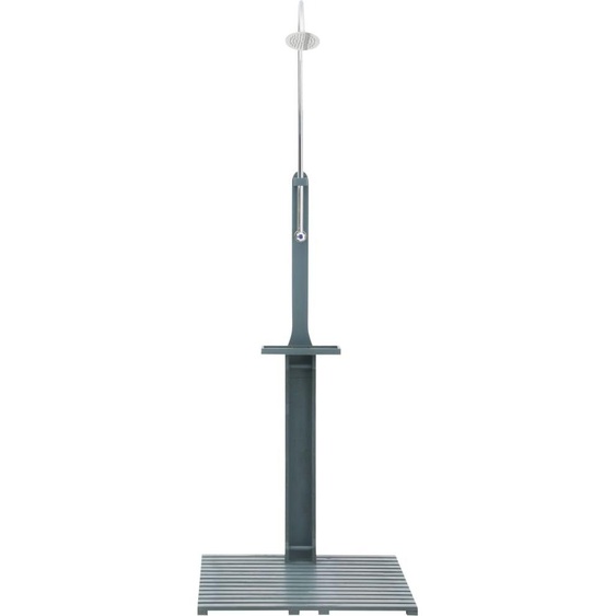 vidaXL Douche de jardin en bois anthracite