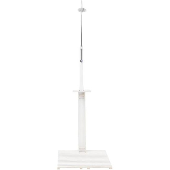 vidaXL Douche de jardin en bois blanc