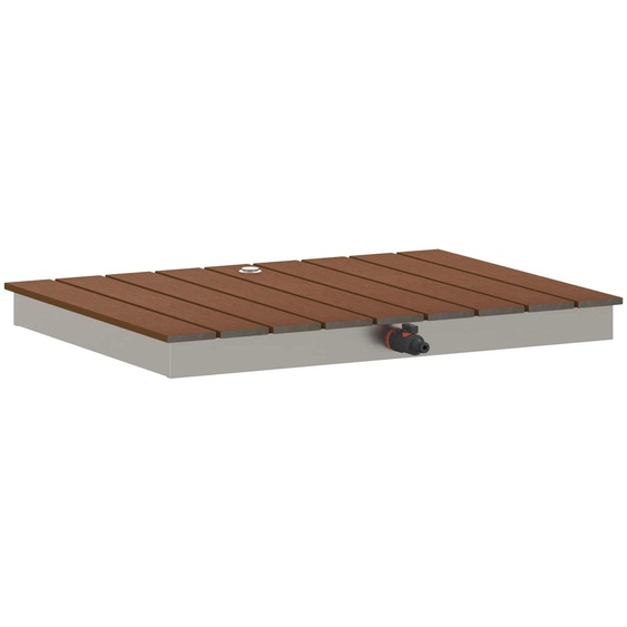 vidaXL Douche de jardin en bois composite (WPC) et en acier inoxydable 201 Marron