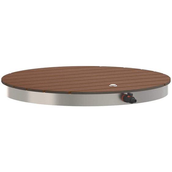 vidaXL Douche de jardin en bois composite (WPC) et en acier inoxydable 201 Marron