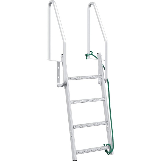 vidaXL Échelle double 4 marches Argent 58 x 77 x 166 cm Aluminium