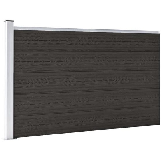 vidaXL Élément de clôture WPC 175x105 cm noir
