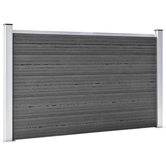 vidaXL Élément de clôture WPC 180x105 cm noir