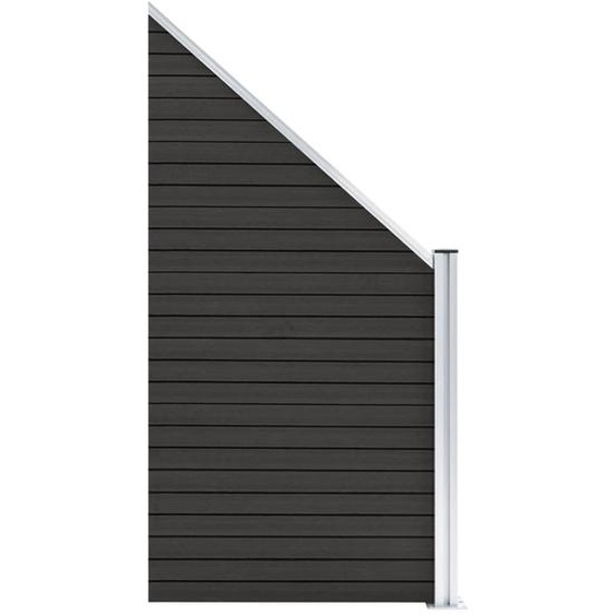 vidaXL Élément de clôture WPC 95x(105-180) cm Gris