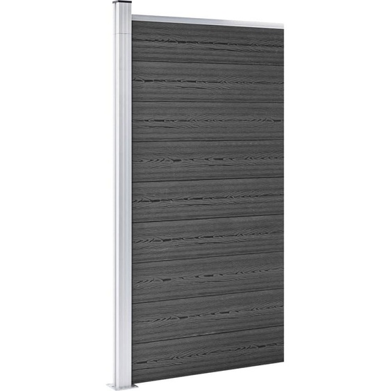vidaXL Élément de clôture WPC 95x186 cm Noir
