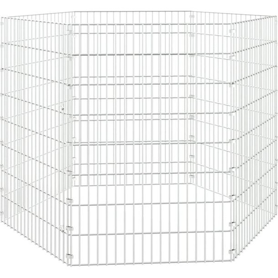 vidaXL Enclos 6 pièces 54x80 cm Fer galvanisé