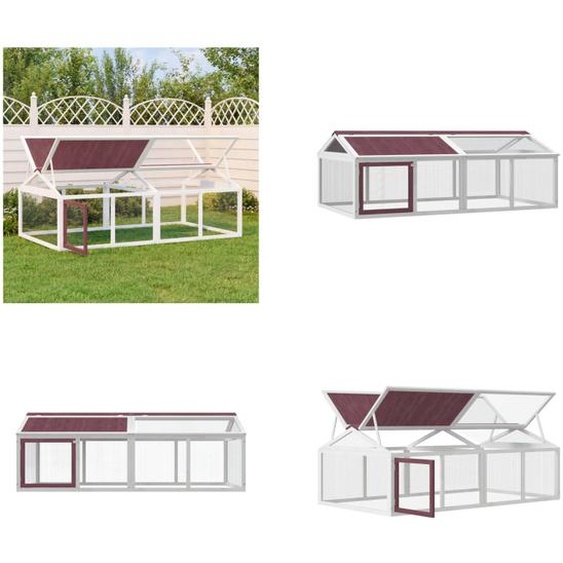 vidaXL Enclos Moka 200x112,5x74 cm Pin massif - Enclos - Parc dexercice - Enclos de jardin - Enclos pour petits animaux