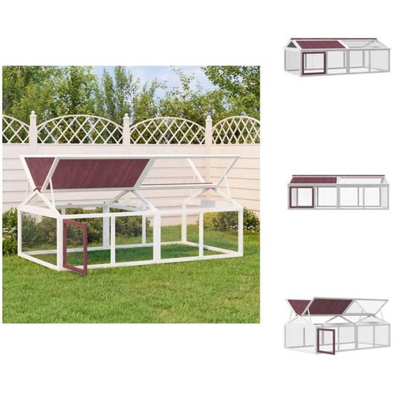 vidaXL Enclos Moka 200x112,5x74 cm Pin massif - Habitats & Enclos pour petits animaux