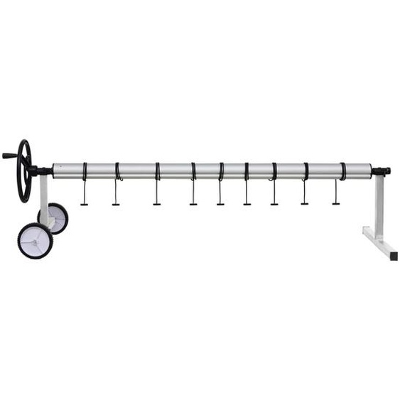 vidaXL Enrouleur pour bâche de piscine base en acier inoxydable