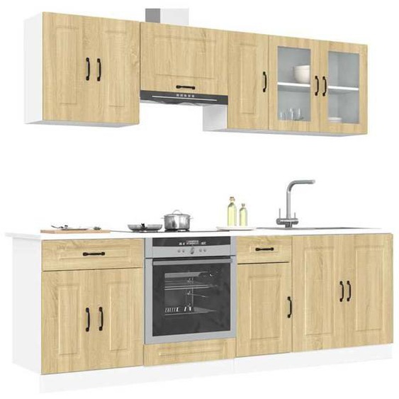 vidaXL Ensemble darmoires de cuisine 8 pcs Kalmar bois dingénierie, ensemble darmoires, étagère de rangement, placard, 3314824