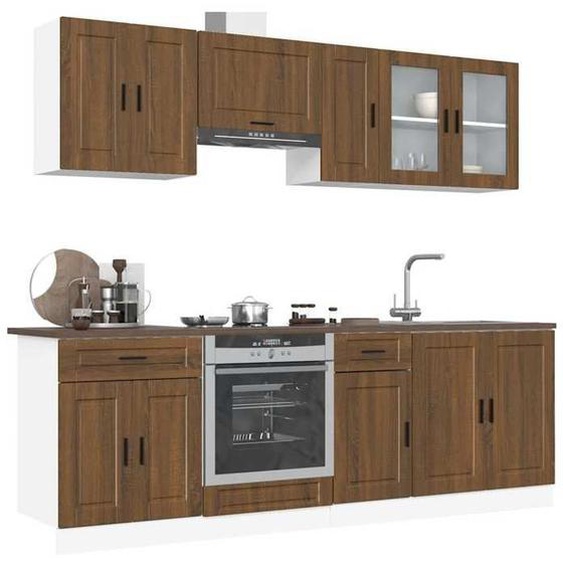 vidaXL Ensemble darmoires de cuisine 8 pcs Kalmar bois dingénierie, ensemble darmoires, étagère de rangement, placard, 3314848