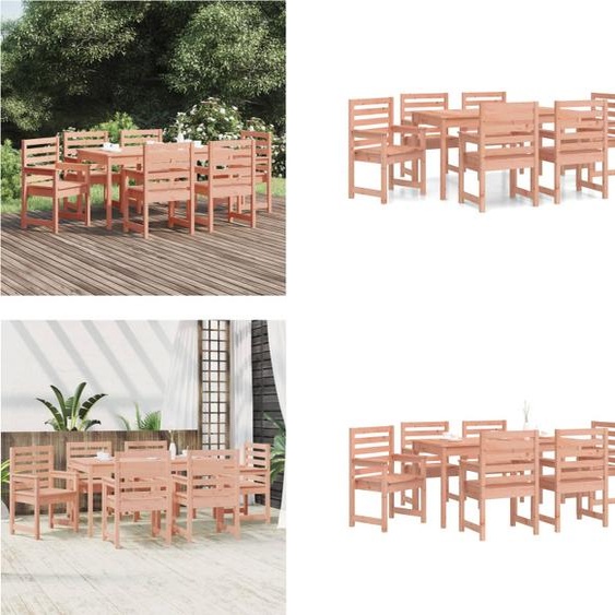 vidaXL Ensemble de jardin 7 pièces en bois massif de Douglas - Salon de jardin - Salon de jardin - Salon dextérieur