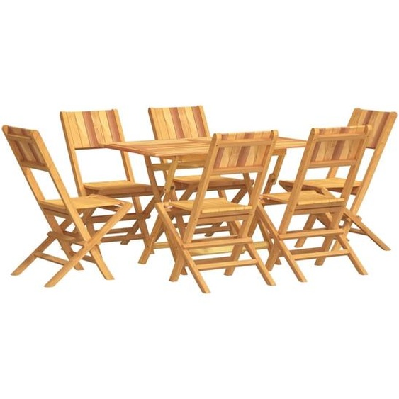 vidaXL Ensemble de jardin 7 pièces teck massif