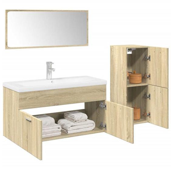 vidaXL Ensemble de meubles de salle de bain 3 pcs chêne sonoma 3324997