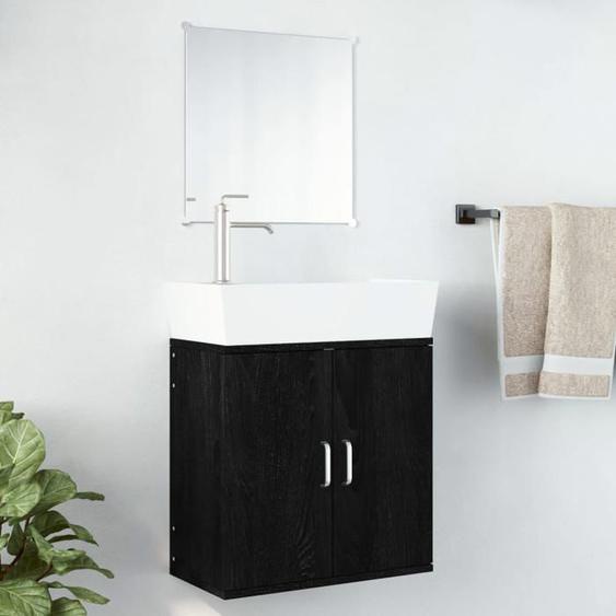 vidaXL Ensemble de Meubles Salle de Bain Armoires 2 pcs, Armoires Murales avec Miroir, Placards de Rangement Toilette, 242559