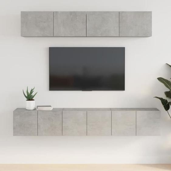 vidaXL Ensemble de meubles TV 5 pcs Gris béton Bois dingénierie3114425