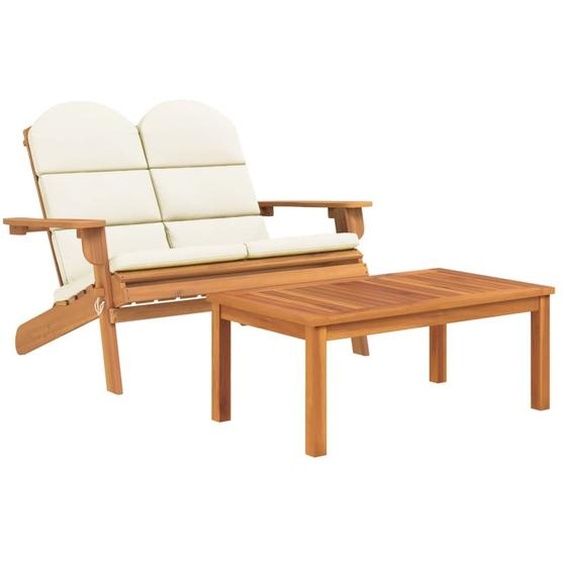 vidaXL Ensemble de salon de jardin 2 pièces Adirondack bois massif acacia