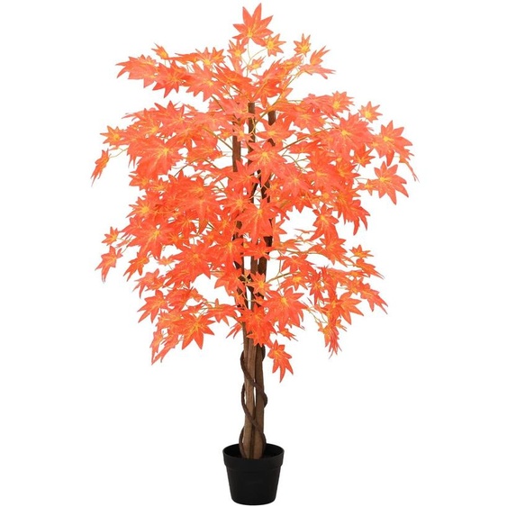 vidaXL Érable artificiel rouge 80 x 16 x 120 cm Tissu et bois