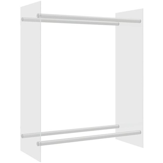 vidaXL Étagère à bois de chauffage Transparent 80x35x100 cm Verre trempé