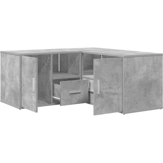 vidaXL Étagère dangle gris béton 160x40x45 cm Bois composite