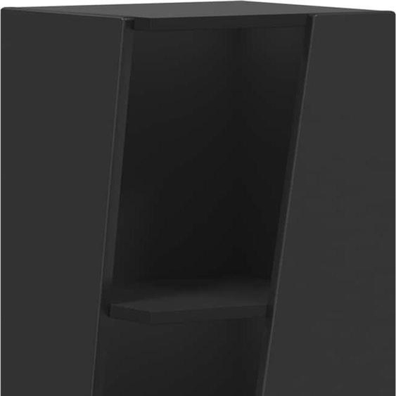 vidaXL Étagère latérale noire 33 x 32 x 100,5 cm Matériau dérivé du bois