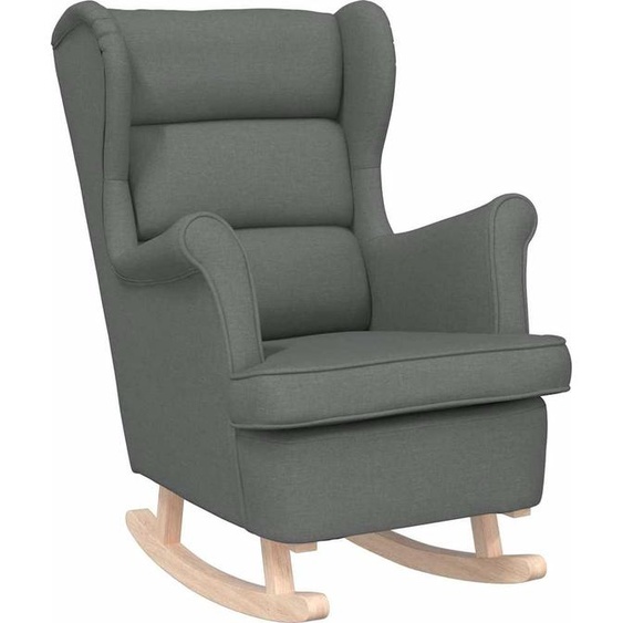 vidaXL Fauteuil à bascule gris foncé 74x90x102 cm Tissu