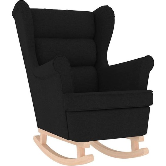 vidaXL Fauteuil à bascule Noir 74x90x102 cm Tissu