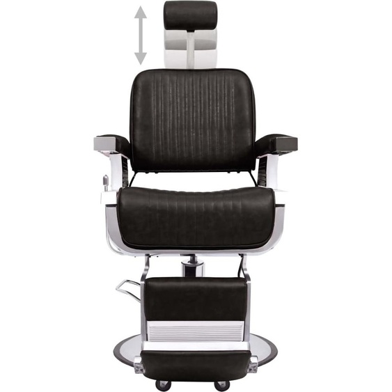 vidaXL Fauteuil de coiffure noir 68x69x116 cm simili-cuir