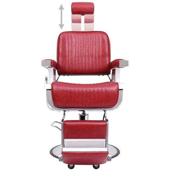 vidaXL Fauteuil de coiffure rouge 68x69x116 cm similicuir