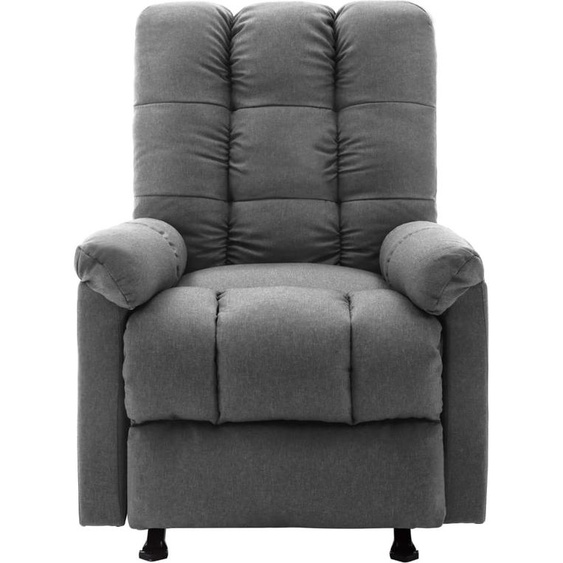 vidaXL Fauteuil de massage gris clair Tissu