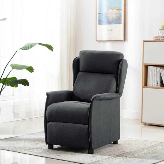 vidaXL Fauteuil de massage Gris foncé 93,5 x 67,5 x 101,5 cm Tissu