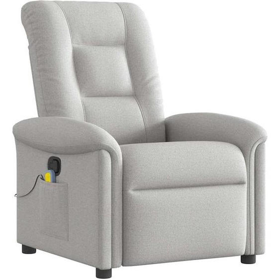 vidaXL Fauteuil de massage gris nuageux Tissu