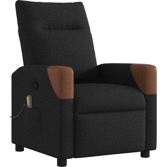 vidaXL Fauteuil de massage noir tissu
