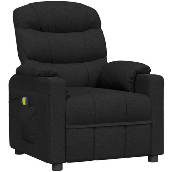 vidaXL Fauteuil de massage noir tissu