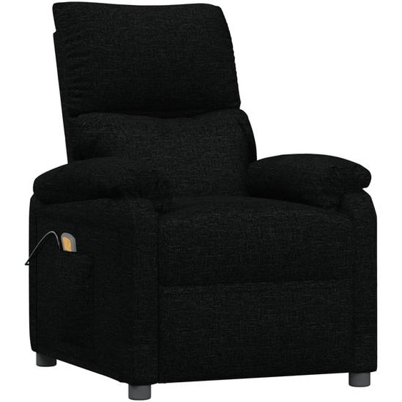 vidaXL Fauteuil de massage noir tissu