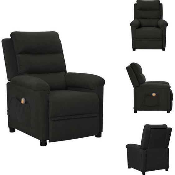 vidaXL Fauteuil de massage noir tissu - Massagesessel