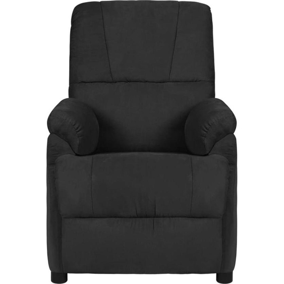 vidaXL Fauteuil de massage noir tissu microfibre