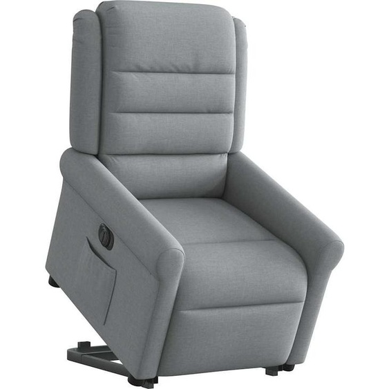 vidaXL Fauteuil relax avec releveur électrique Gris clair Tissu