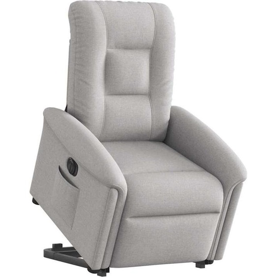 vidaXL Fauteuil relax avec releveur électrique Gris nuage Tissu