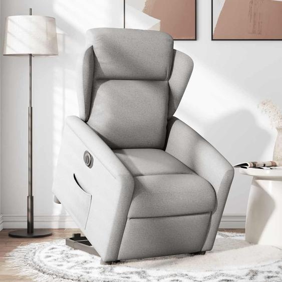 vidaXL Fauteuil relax avec releveur électrique Gris nuage Tissu