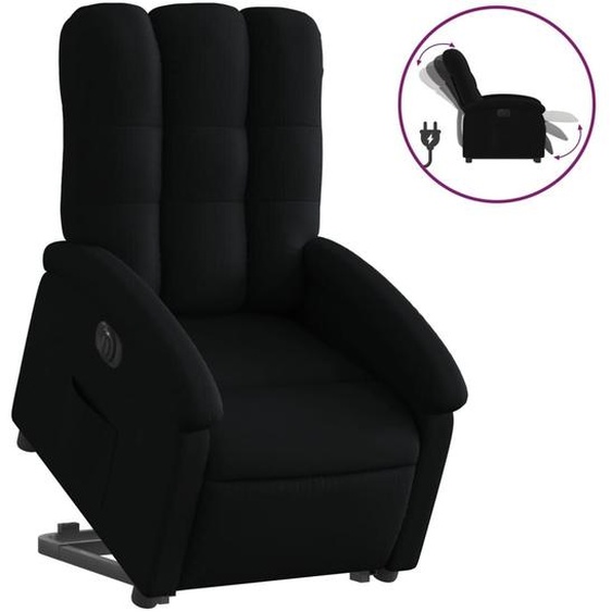 vidaXL Fauteuil relax releveur électrique noir tissu